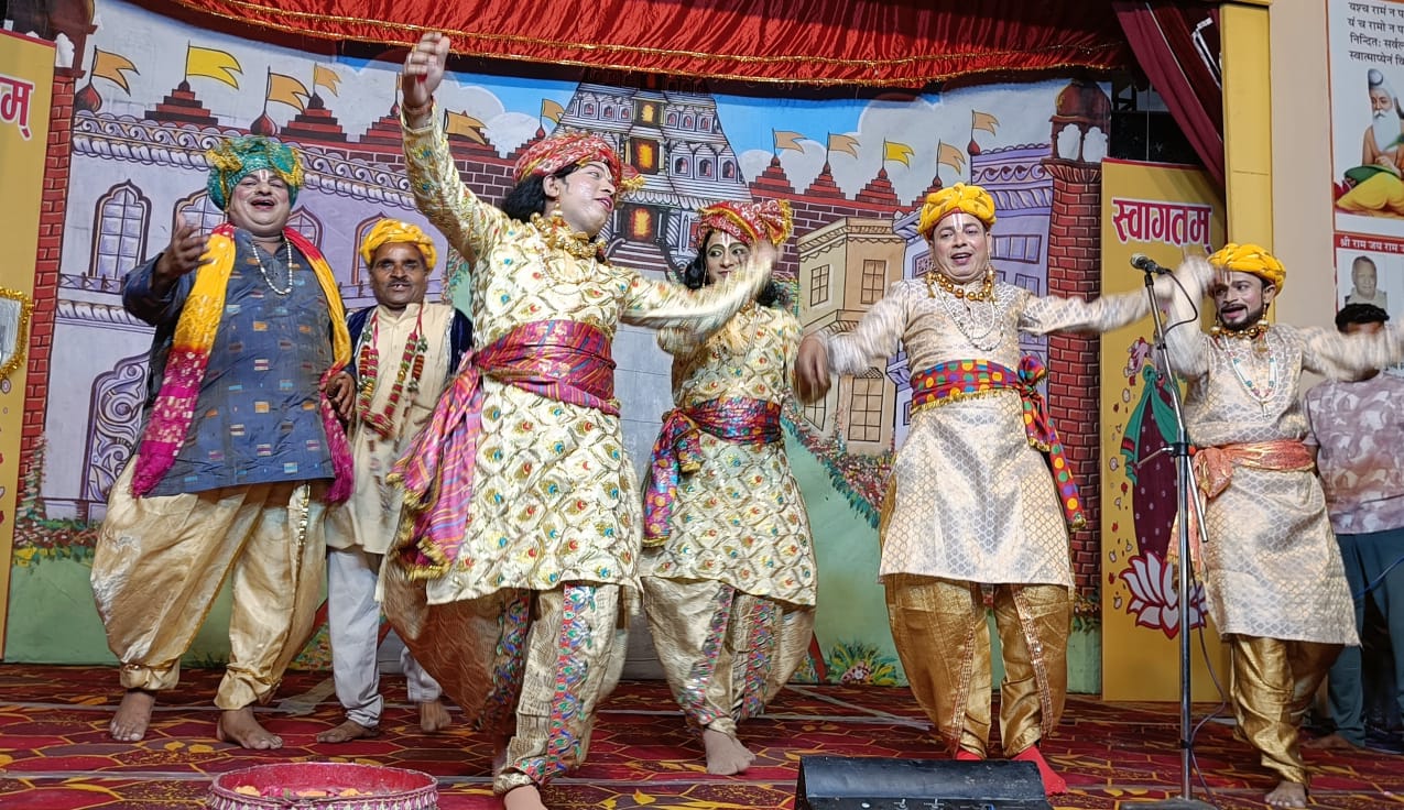 रामबाग धाम के विशाल पावन मंच पर श्री राम वनवास एवम दशरथ मरण की लीला का हुआ आयोजन