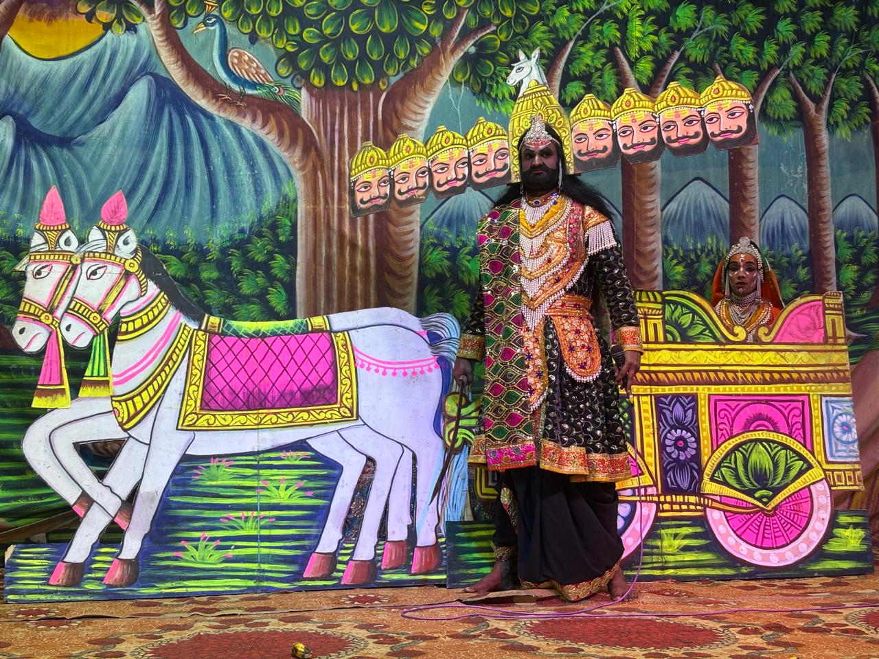 सूर्पनखा नासिका भंग, खर दूषण वध और सीता हरण का मंचन