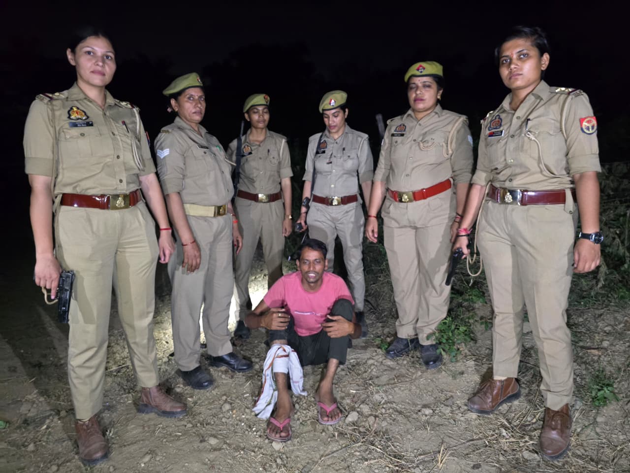 महिला मिशन शक्ति टीम से मुठभेड़ में बदमाश गिरफ्तार