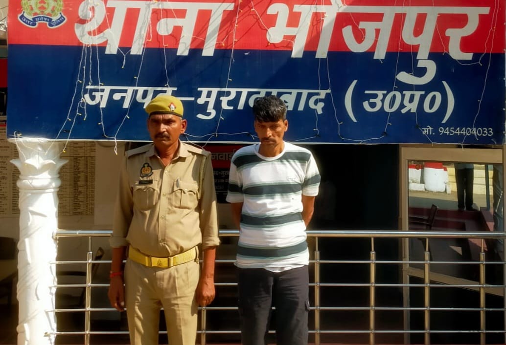 चोरी की बाइक समेत आरोपी को पकड़ा