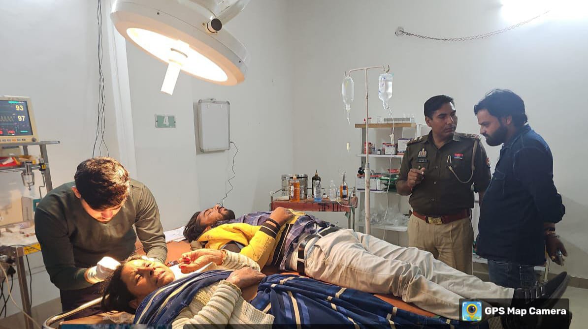 सड़क हादसा में बाइक सवार मां–बेटा घायल