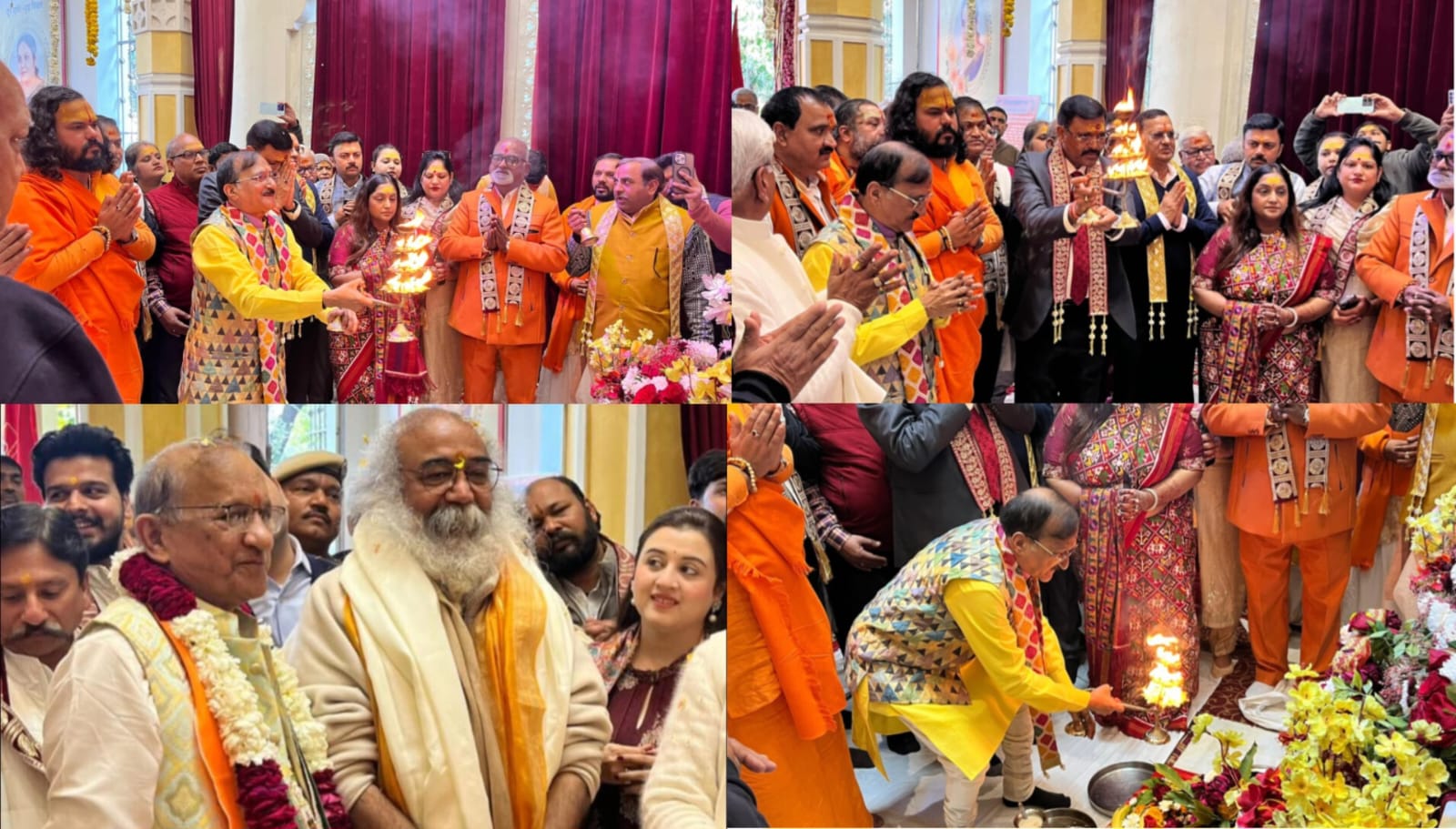 मुरादाबाद : महाकालेश्वर धाम में धर्म ध्वज स्थापना का भव्य आयोजन,राष्ट्रपति पुरस्कार से सम्मानित विद्वान आचार्य डॉ. जगदीश प्रसाद कोठारी की गरिमामय उपस्थित में भव्य धर्म ध्वज महोत्सव 