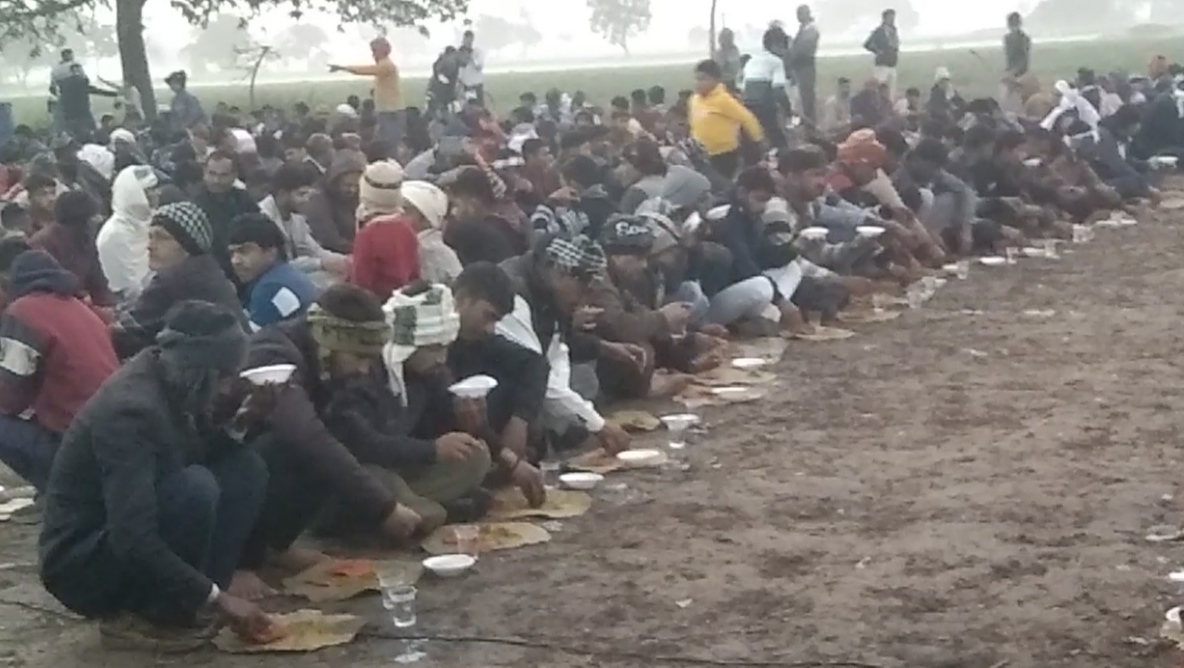 भागवत कथा समापन पर विशाल भंडारे का आयोजन 