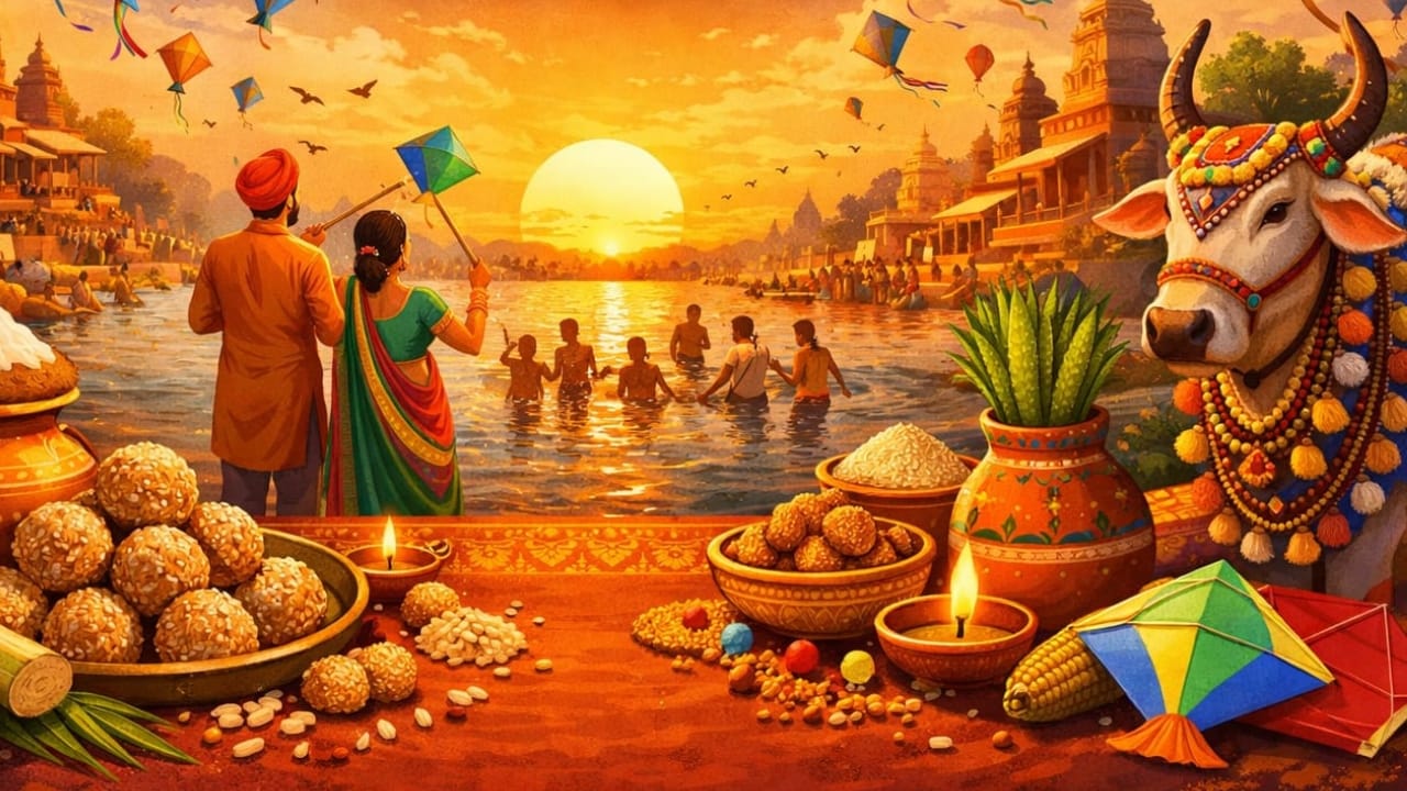 मकर संक्रांति, बिहू और पोंगल का त्योहार हर्षोल्लास के साथ मनाया गया