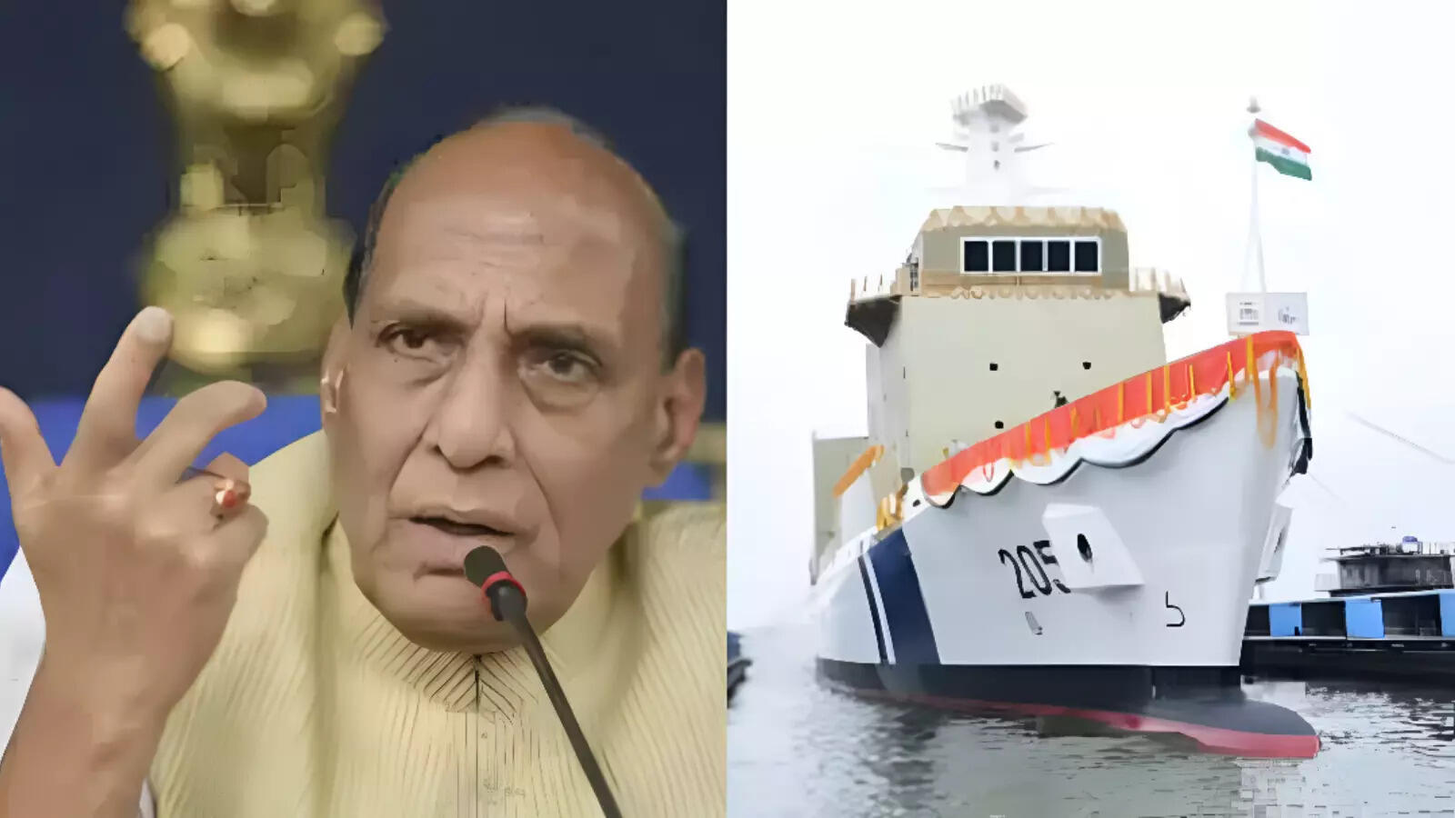 राजनाथ सिंह ने आईसीजी के प्रदूषण नियंत्रण पोत ‘समुद्र प्रताप’ को सेवा में शामिल किया