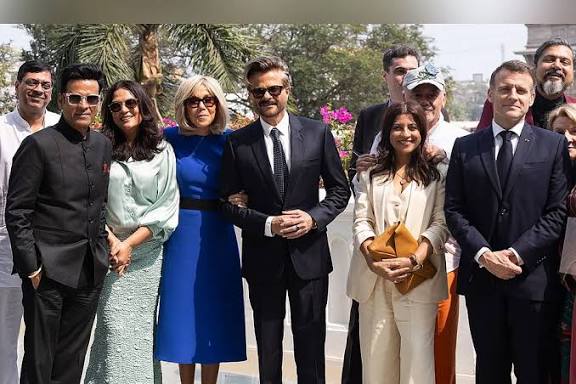 मैक्रों दंपत्ति ने फिल्मी हस्तियों से मुलाकात की, प्रथम महिला ने अनिल कपूर के अभिनय को सराहा