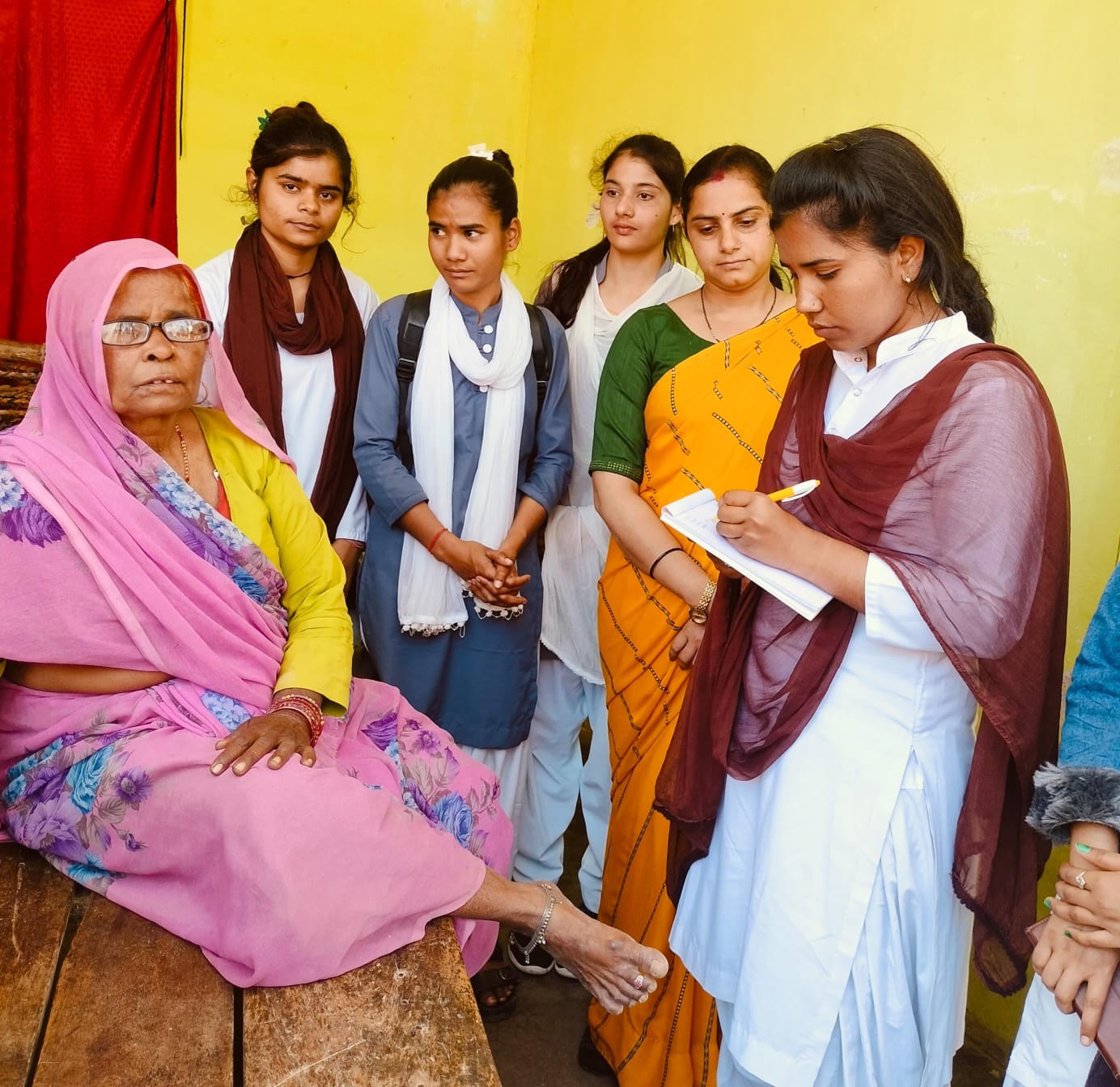 महादेवी कॉलेज के एनएसएस शिविर में चलाया अभियान, किया सर्वे  