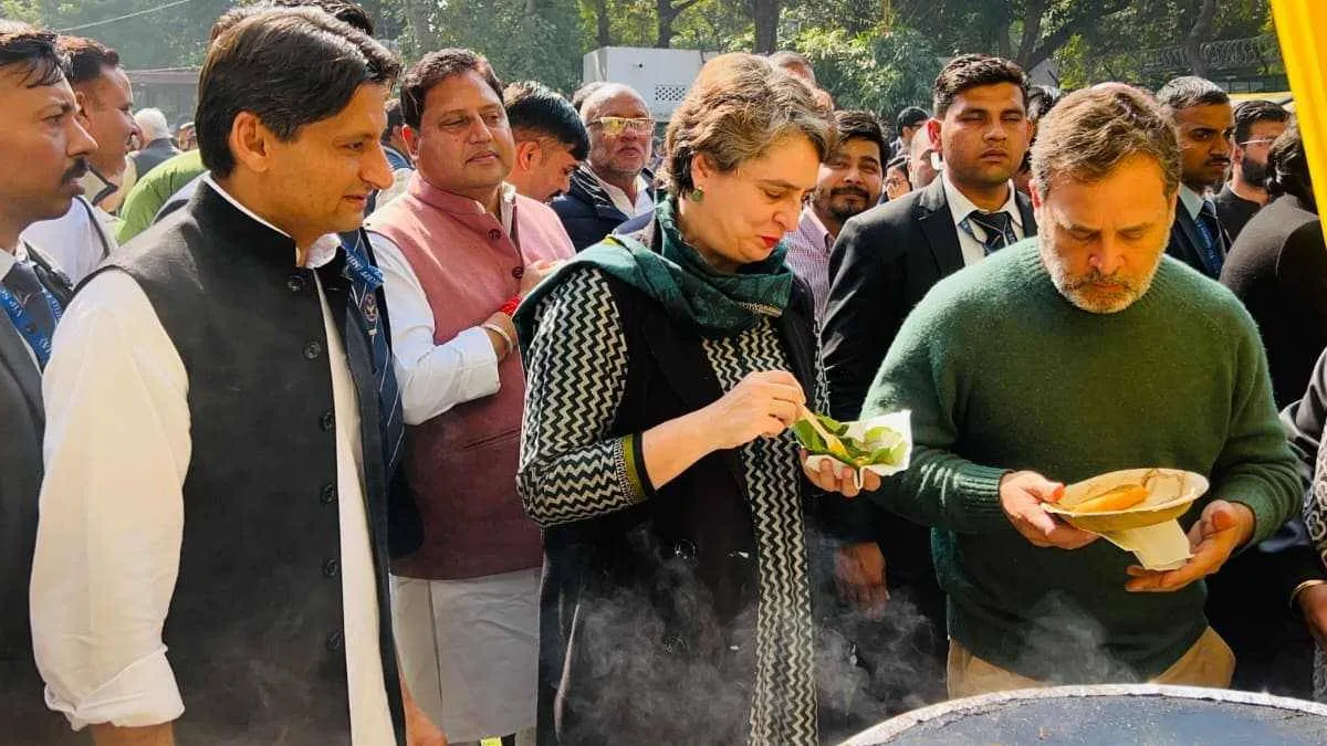 भूपिंदर सिंह हुड्डा के आवास पर भोज में पहुंचे राहुल गांधी, प्रियंका गांधी