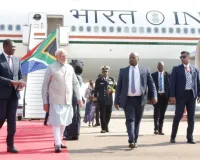 प्रधानमंत्री मोदी जी-20 शिखर सम्मेलन में हिस्सा लेने के लिए दक्षिण अफ्रीका पहुंचे