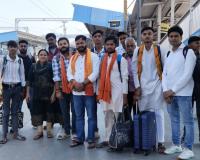 भाकियू भानु का जत्था बागेश्वर धाम पदयात्रा के लिए टूंडला से रवाना