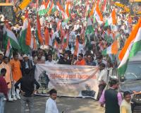 यूनिटी मार्च : पदयात्रा निकालकर माय भारत के युवाओं ने किया जागरूक