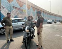 यातायात माह के तहत चौकी राजा का ताल पुलिस ने चलाया वाहन चैकिंग अभियान