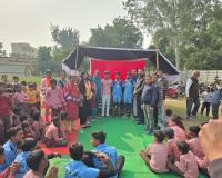 खण्ड शिक्षाधिकारी ने दीप प्रज्ज्वलन कर किया खेल कूद प्रतियोगिता का शुभारंभ 