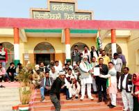 माता अहिल्याबाई होल्कर जी की मूर्ति को मलवे में दबाने का विरोध, कांग्रेसियों ने सौंपा ज्ञापन