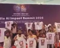 एआई सम्मेलन स्थल पर कांग्रेस का प्रदर्शन देशद्रोह के समान : भाजपा