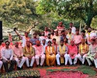 गांधी पार्क में हुआ भाजपा का होली मिलन समारोह आयोजित 