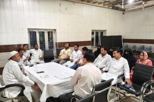 जोया नगर पंचायत बोर्ड की मासिक बैठक पुलिस सुरक्षा में संपन्न