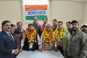 नॉर्थ सेंट्रल रेलवे एम्प्लॉयीज़ संघ के पदाधिकारियों का टूंडला में भव्य स्वागत, निकाली सम्मान रैली 