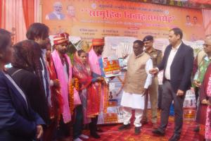 मुरादाबाद में बुद्धिविहार में 1055 जोड़ों का सामूहिक विवाह समारोह हुआ भव्य आयोजन