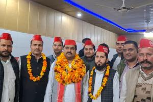 साइकिल पर सवार हुए फहीम चौधरी का भव्य स्वागत, कहा पीडीए बदलेगी सरकार